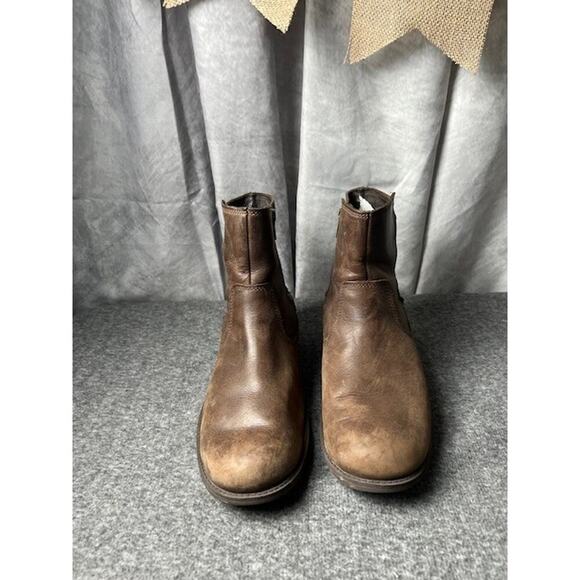 UGG Australia Orion Buckled Zip-Up Moto Buckle Leather Booties 1007769 Stout 9.5 - Picture 2 of 9